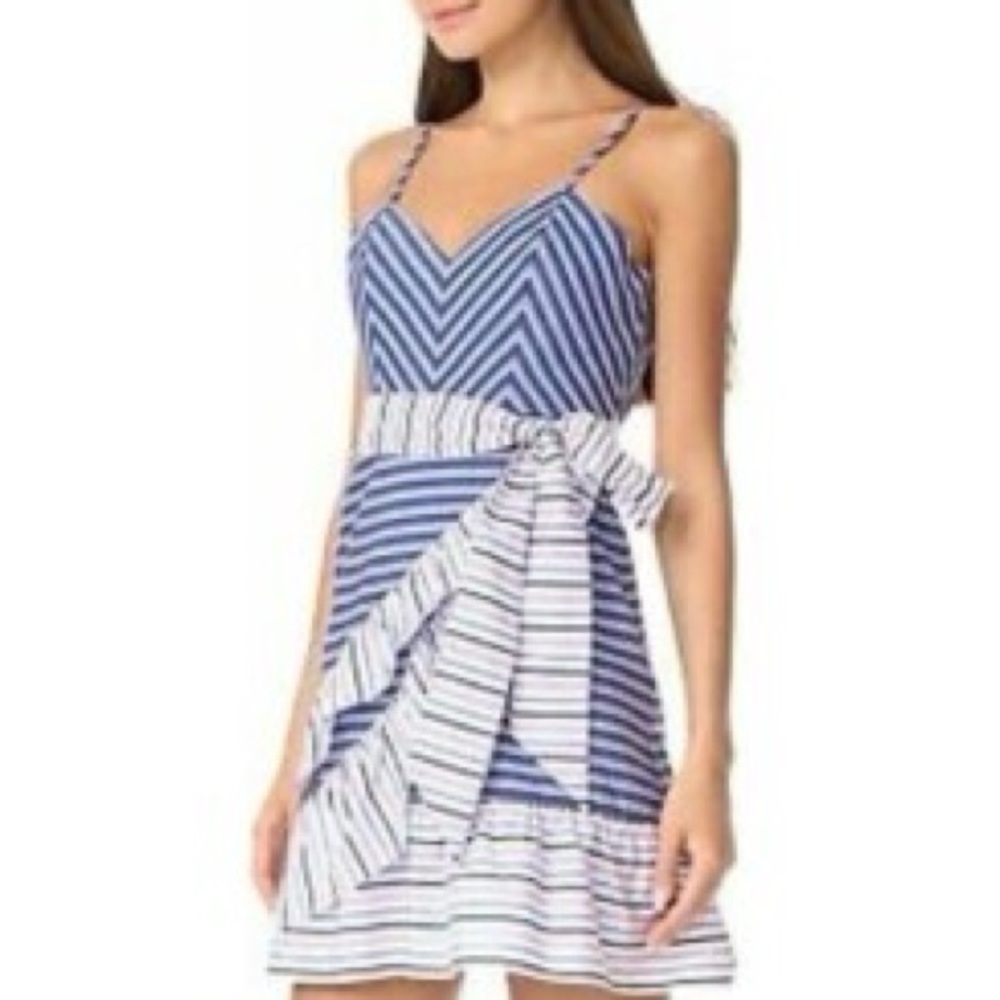 Parker NY Blue and White Striped Dress